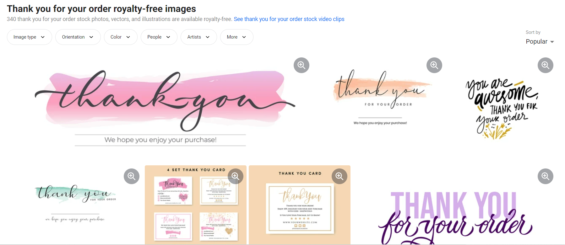 ‘Thank you for your order’ images
